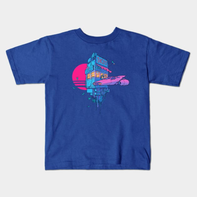 Tacos Kids T-Shirt by spacegoose